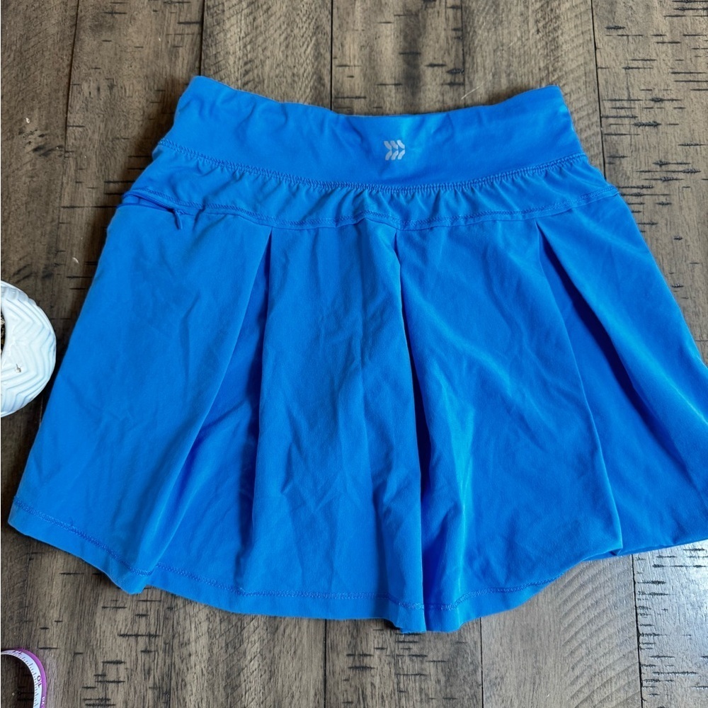 All in Motion Blue Skater Mini Skirt
